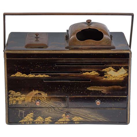 19th Century Japanese Laquer Hibachi Box At 1stdibs