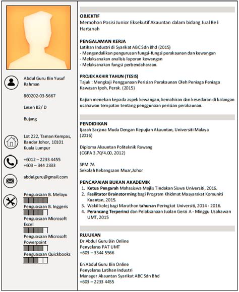 Contoh Resume Profile