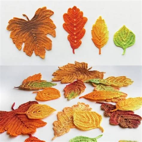Stunning Crochet Autumn Leaves Pattern Set Crochet Envy Crochet