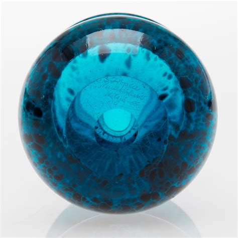 A Turquoise Glass Vase Bukowskis