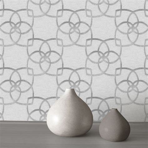 Marrakech Silver And Grey Geometric Wallpaper Muriva 601536 Geometric
