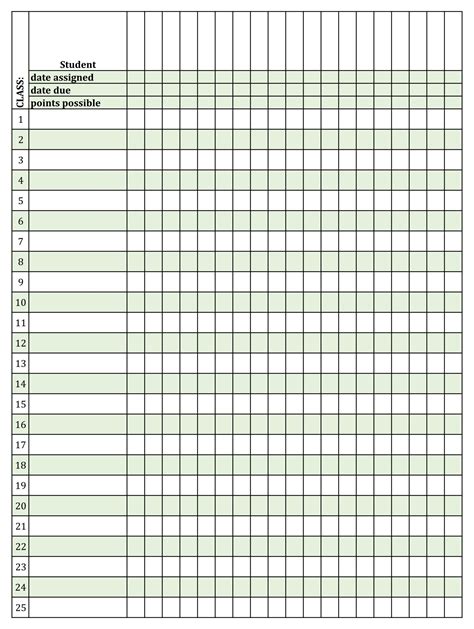 10 Best Printable Grade Sheets For Teachers Pdf For Free At Printablee