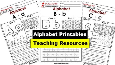 Free Alphabet Worksheets – Printables PDF