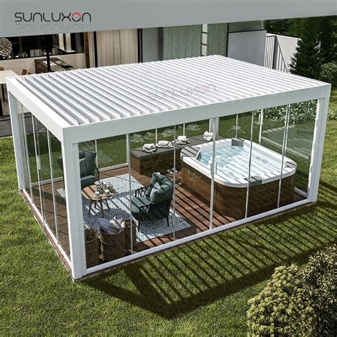 Aug 16, 2019 · the fullwrap™ roof is an elegant, unique finished look with the beam profiles shown on 3 or 4 sides and is one of our top pergola roof design choices. China Customized Patio Motorized Aluminum Outdoor ...