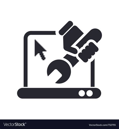 Pc Repair Icon Royalty Free Vector Image Vectorstock