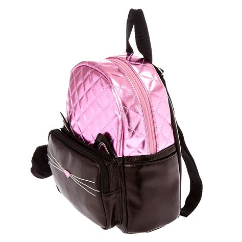 Black And Pink Metallic Cat Mini Backpack Claires Ca