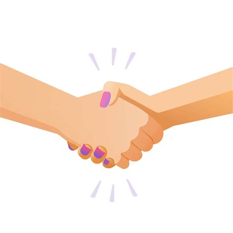 Premium Vector Hand Shake Handshake Woman And Man Or Shaking Hands