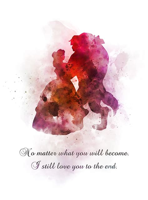 35 inspirational disney quotes to get you through a tough time. Beauty and the Beast Quote ART PRINT I still love you till the end, Princess, Gift, Wall Art ...