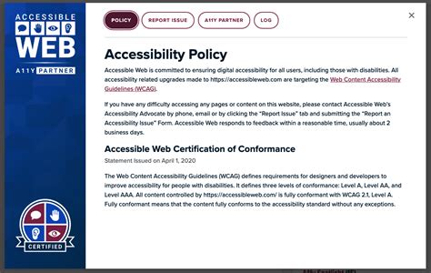 Website Badge And Accessibility Center Video Tutorial Accessible Web