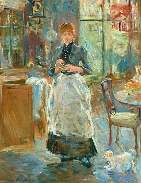 'playing in the sand' was created in 1882 by berthe morisot in impressionism style. In the Dining Room, Housemaid Painting by Berthe Morisot