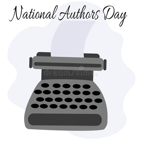 National Authors Day Idea For Poster Banner Flyer Or Postcard Stock