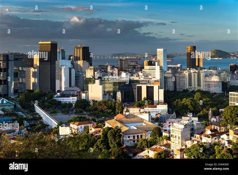 Rio De Janeiro City Downtown View At Dusk Stock Photo Alamy