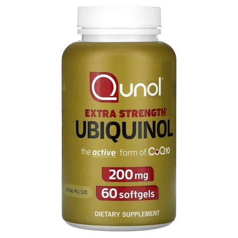 Qunol Extra Strength Ubiquinol 200 Mg 60 Softgels