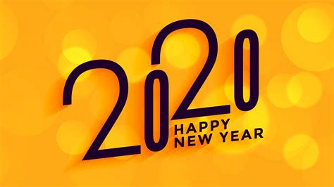 Free Download 2020 Happy New Year Yellow 4k Wallpaper Hd Wallpapers