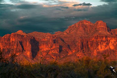 Superstition Mountains West Face Sunset This Is One O Flickr