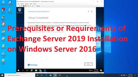 Prerequisites Or Requirements Of Exchange Server 2019 Installation On