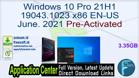 Windows 10 Pro 21h1 190431023 X86 En Us June 2021 Pre Activated
