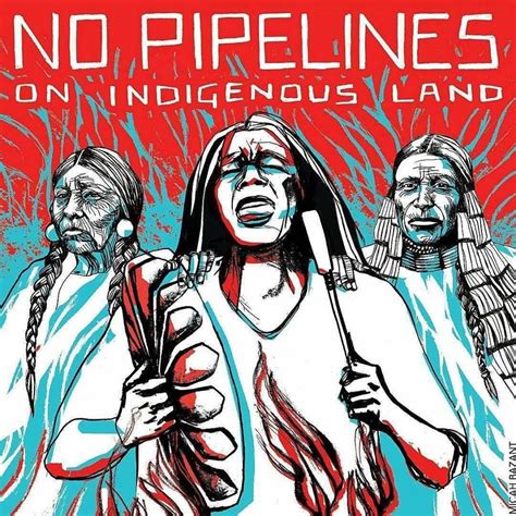 artists micah bazant and kandi mosset created this 12 x 16 protest poster no pipelines on