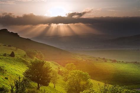 Beautiful English Countryside Landscape Over Rolling Hills Photograph
