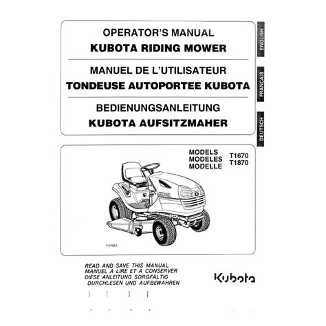 MANUEL D'UTILISATEUR TRACTEURS COMPACTS KUBOTA B1620 - B1820