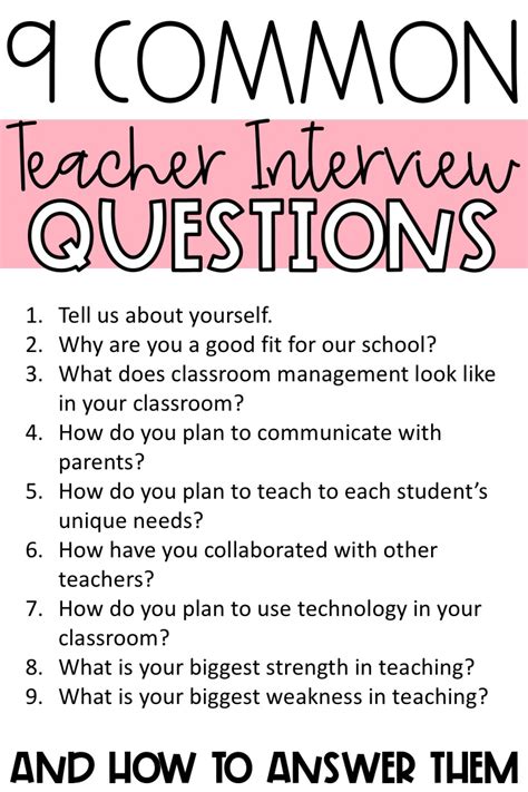 2024 Teacher Interview Questions Jess Carmelle