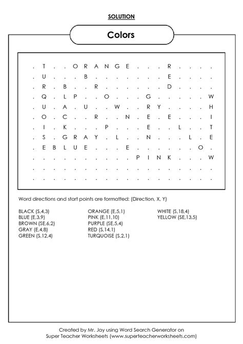 Word Search Maker World Famous From The Teachers Corner Word