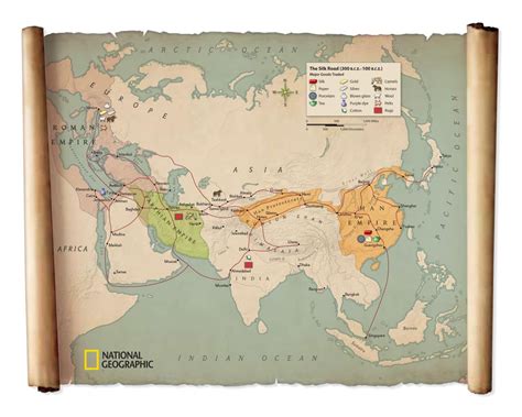 Map Of The Silk Road And Empires In The 1st Maps On The Web