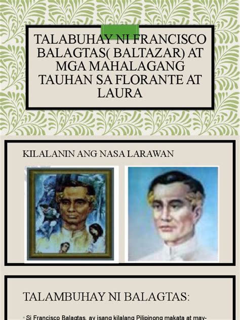 Talambuhay Ni Francisco Balagtas Baltazar Talambuhay Ng