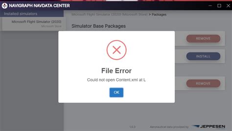 Msfs Update Error Fms Data Manager Navigraph