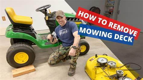 How To Remove Deck On John Deere 100 Series Youtube