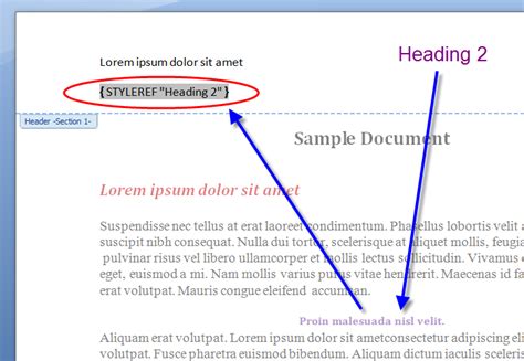 How To Add Running Headers Or Footers To A Ms Word Technical Document