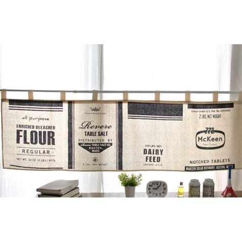 Using flour sack fabric and vintage buttons, you can easily whip together this lapel flower or cloth first, i selected five scraps of flour sack fabric and used a can of chickpeas to trace out my circles. Farmhouse Style Flour Sack Kitchen Curtains | Kitchen ...