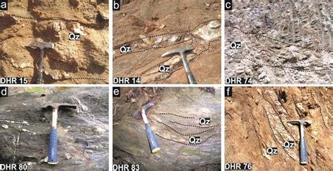 Characteristics Of Quartz Vein A Brecciated Sheareddeformed