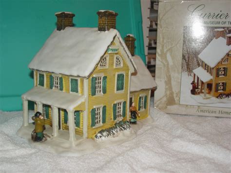 Currier And Ives Village Houses Chit Chat The Greenleaf Miniature