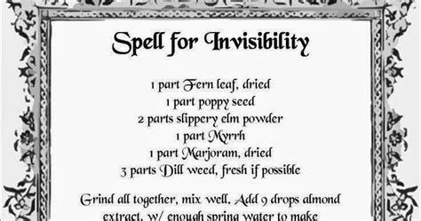 Crone Cronicles Spell For Invisibility