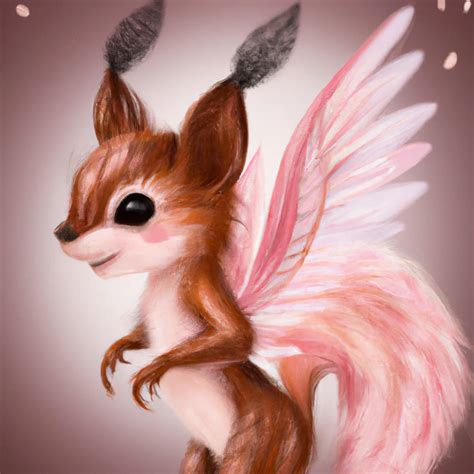 Cute Fairy Squirrel Fantasy Art