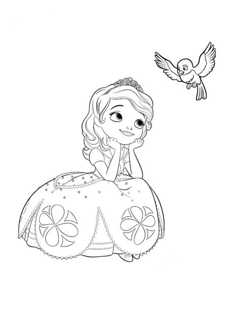 Desenho De Princesa Sofia Sonhando Acordada Para Colorir Tudodesenhos
