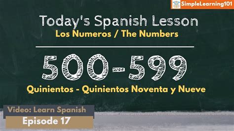 Learn Spanish Los Números En Español 500 599 The Spanish Numbers