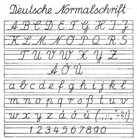 Cursive Alphabet German