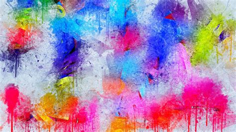 Download Wallpaper 2560x1440 Paint Spots Colorful Splatter Grungy