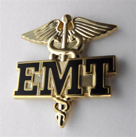 Emt Emergency Medical Technician Caduceus Paramedic Gold Color Lapel