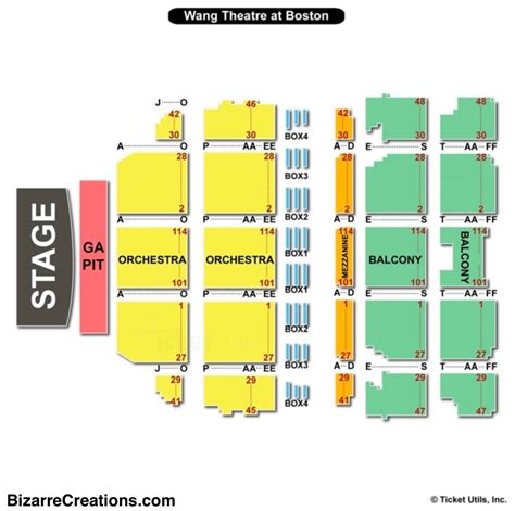 Boch Center Wang Theatre Seating Chart Seating Charts And Tickets