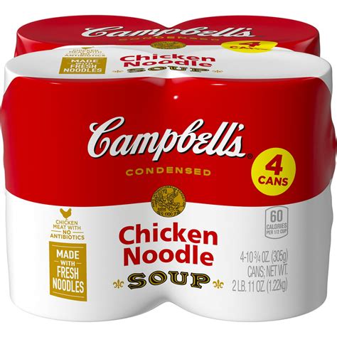 4 Pack Campbells Condensed Chicken Noodle Soup 1075 Ounce Can