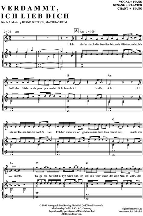 Check spelling or type a new query. Verdammt ich lieb dich (Klavier + Gesang) Matthias Reim ...