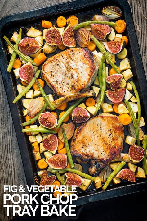 If you haven't had a thick cut pork chop before, well, prepare to fall in love with pork chops. Pork Chop Tray Bake with Figs & Root Veggies | Recipe ...