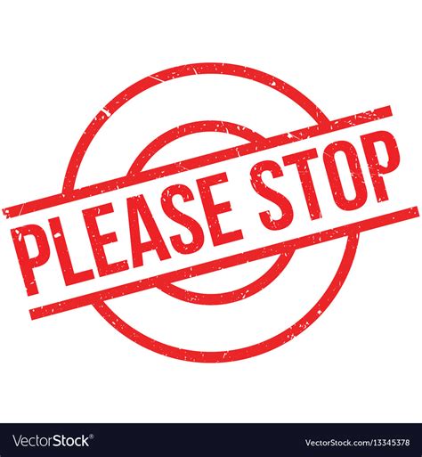 Please Stop Rubber Stamp Royalty Free Vector Image