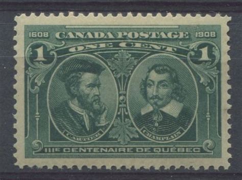details about canada 99 5 cent blue quebec tercentenary issue mint no gum vintage postage