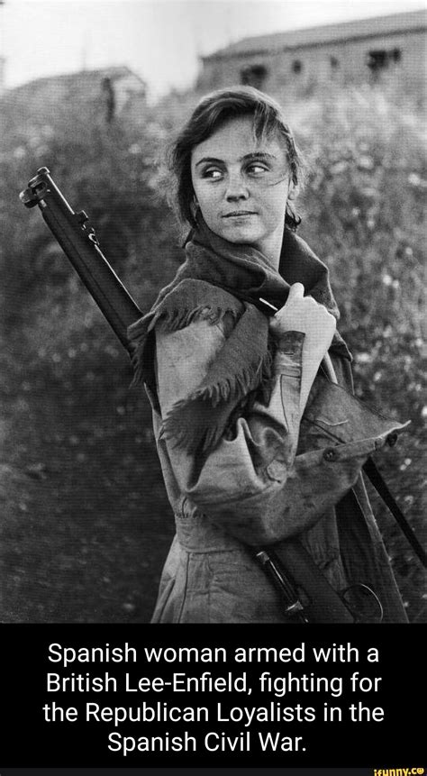 if spanish woman armed with a british lee enfield fighting for the republican loyalists in the