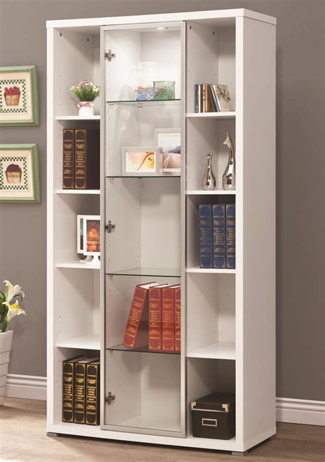 Modern Cabinet Bookshelves Glass Doors Glass Bookcase Door Diy