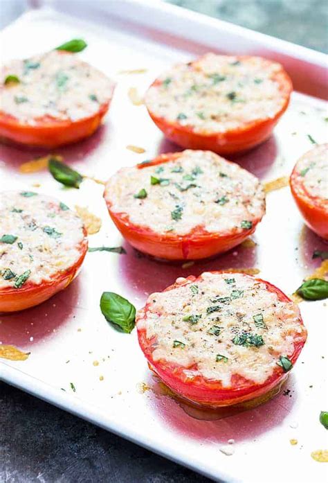 Home vegetables baked parmesan tomatoes. Baked Parmesan Tomatoes | The Blond Cook